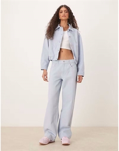 Мешковатые джинсы-бойфренды пастельно-голубого цвета Asos design