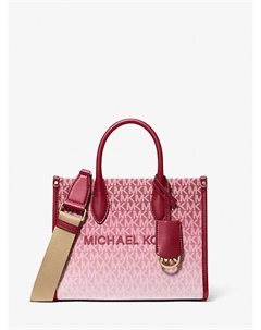 Маленькая сумка-трансформер через плечо Mirella с фирменным логотипом и эффектом омбре, красный Michael kors