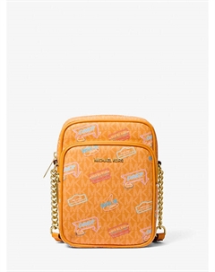 Сумка через плечо Jet Set среднего размера с фирменным логотипом, оранжевый Michael kors