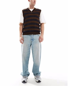 Джинсы свободного кроя светло-голубого цвета Asos design