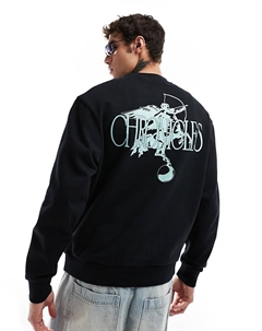 DESIGN – черная толстовка оверсайз с надписью Asos