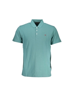 Зеленая хлопковая рубашка-поло, зеленый Napapijri