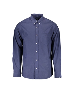 Синяя хлопковая рубашка, синий Gant