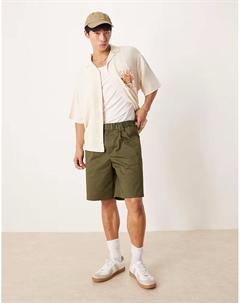 Джинсовые шорты прямого кроя в светло-зелёном цвете Asos design