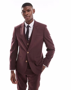 Узкий пиджак коричневого цвета Asos design