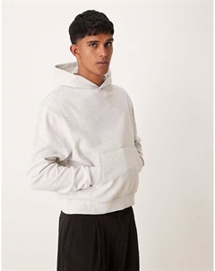 Свободная толстовка свободного кроя серого меланжевого цвета Asos design