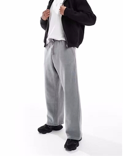 Спортивные брюки Skate Fit серого цвета Pull & bear