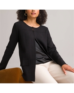 Кардиган длинный из трикотажа черный Laredoute