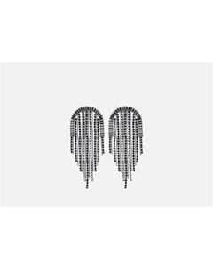 Серьги С черными стразами 2 шт Ruxara