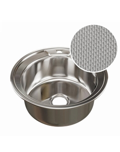 Мойка врезная круг MIXLINE d 490х180мм декор нержавеющая сталь Нет марки