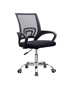 Кресло офисное JOBBY 570х500х880(980)мм пластик/металл черный/хром Нет марки