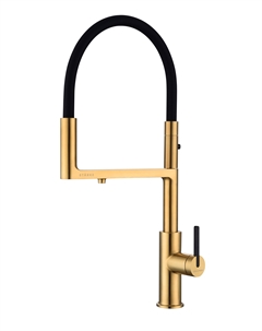 Смеситель для кухни Tornado To213402-BG брашированное золото Paulmark