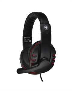 Проводная гарнитура HS-L380G ABBADON, 2xJack 3.5mm, красный Oklick