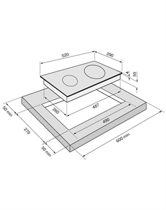 Варочная панель электрическая Krona Edel 30 BL TK 2 конфорки черная Крона