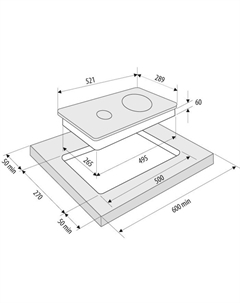 Варочная панель электрическая Krona Corto 30 2 конфорки черная Крона