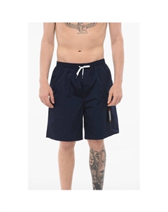 Однотонные нейлоновые шорты для плавания с затягивающейся талией, синий Dsquared2