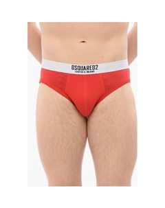 Хлопковые трусы с логотипом на поясе, красный Dsquared2