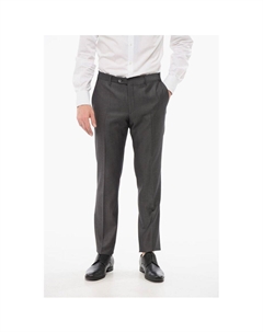 Классные шерстяные брюки с полосатым узором, серый Corneliani