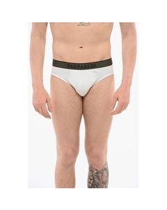 Хлопковые трусы с логотипом на поясе, белый Dsquared2