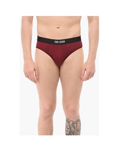 Трусы STAR из хлопка с контрастной полосой, бургундия Dsquared2