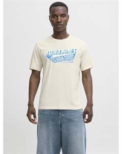Футболка с круглым вырезом Jjelogo бежевый Jack & jones