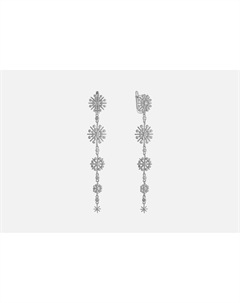 Серьги серебряные Stars Белый 2 шт Fresh