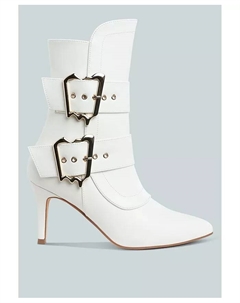 Ebera Chunky Buckle Strap Ботинки до щиколотки на платформе, белый London rag