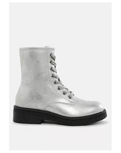 Ботинки Clover на шнуровке из искусственной кожи, серебряный London rag