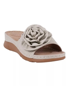 Женские плоские сандалии Honey Flower Rosette, серый Gc shoes