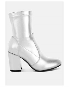 Тиранa Ботфорты из металлизированной искусственной кожи, серебряный Rag & co