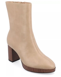 Женские ботинки Romer Center на платформе с квадратным каблуком, коричневый/бежевый Journee collection