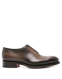 Туфли-оксфорды Carter с отделкой в стиле броги, коричневый Santoni