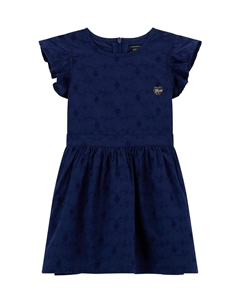 Повседневное платье MITTELLANGES BRODERIE ANGLAISE, темно-синий Guess