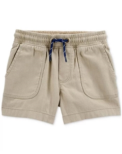 Шорты для мальчиков на подтяжках из хлопкового твила Toddler Boys Cotton Twill Pull-On Shorts, коричневый/бежевый Carter`s