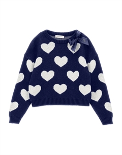 Свитер с узором, синий Monnalisa