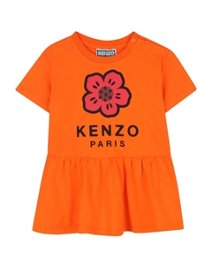 Платье с принтом Boke Flower, оранжевый Kenzo kids