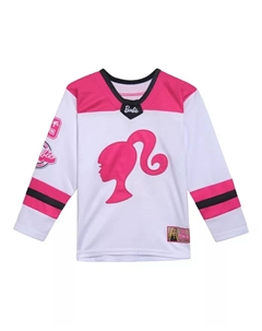 Футболка с длинным рукавом из сетчатой ​​хоккейной майки, белый Barbie