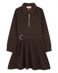 Платье с воротником на молнии, коричневый Michael kors kids