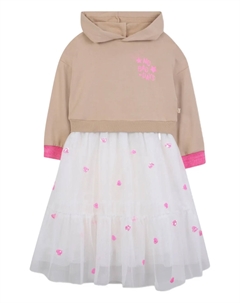 Платье из тюля с капюшоном, нейтральный Billieblush