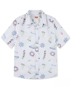 Рубашка с коротким рукавом из утолщенной ткани Big Boys Slub, синий Levi's®