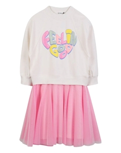 Платье из тюля с принтом, белый Billieblush