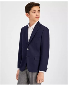 Классический приталенный блейзер для мальчиков с металлическими пуговицами и эластичной тканью Big Boys, синий Michael kors
