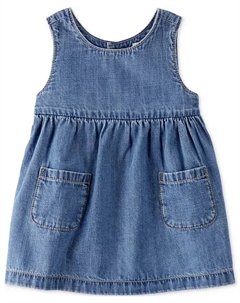 Платье для девочек из органического хлопка Chambray, синий Carter`s