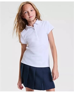 Поло с коротким рукавом для девочек Interlock, золотой Nautica