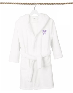 Детский плюшевый халат с капюшоном Kids Bow Super Plush Double Brushed, мультиколор Linum home