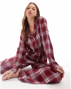 Подарочный комплект пижамы из фланели в красную клетку Tommy hilfiger