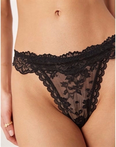 Кружевные стринги Lyla черного цвета Asos design