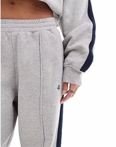 Спортивные брюки x Felicia Wedin Apres Ski с логотипом и полосками по бокам в сером и тёмно-синем цветах 4th & reckless