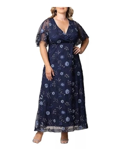 Вечернее платье с вышивкой Plus Size Embroidered Elegance, мультиколор Kiyonna