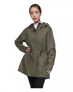 Женский худи-анорак тренч, зеленый Rokka&rolla